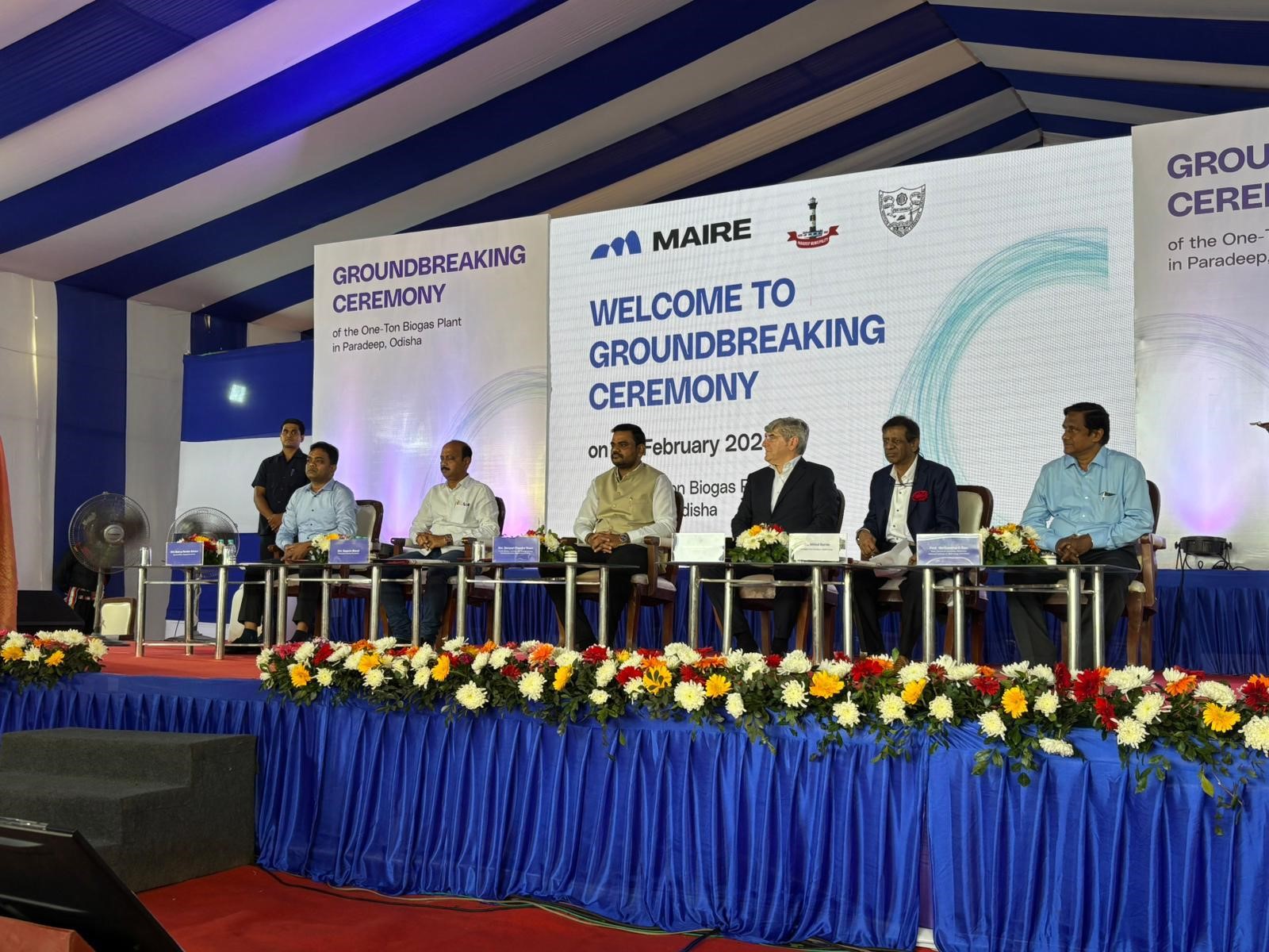 TECNIMONT (MAIRE), Paradeep municipality and NITK - Surathkal held ceremony to launch the biogas plant project in Paradeep, India